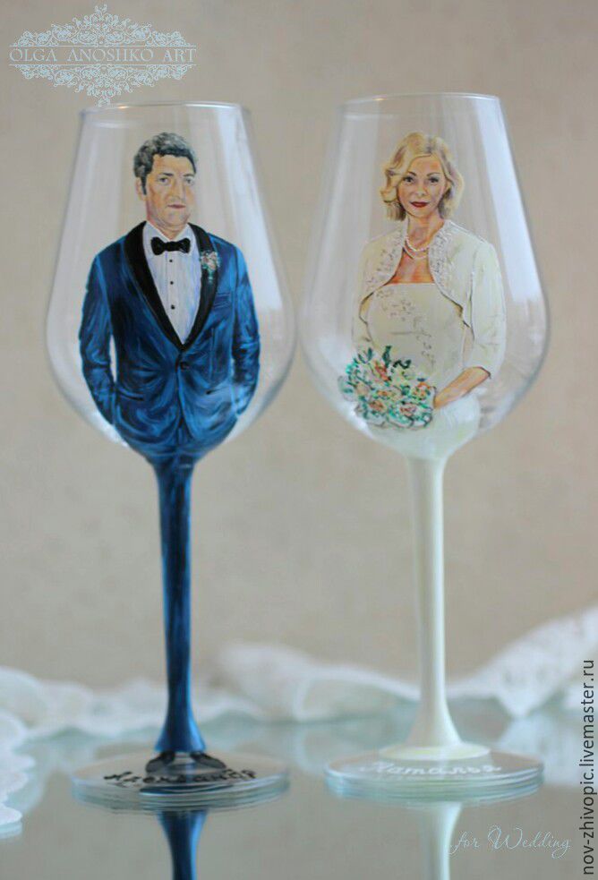 Свадебные бокалы на свадьбу - для женихов и невест.