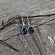Серьги Синее синее....Лондон. Серьги классические. Sysoeva Mariya~Stylish jewelry. Интернет-магазин Ярмарка Мастеров.  Фото №2