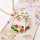 Embroidery frame with scissors pendant with chain, Pendant, Kostroma,  Фото №1