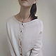 Jacket white knitted 'Ecru' soft wool with cotton. Cardigans. SolarisArtis. My Livemaster. Фото №4