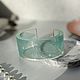Заказать Браслет из эпоксидный смолы жесткий Воздушный. HOT ICE Украшения ручной работы. Ярмарка Мастеров. . Браслет жесткий Фото №3