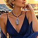 Кулон "Ледяной шторм" с агатом и голубым топазом. Кулон. JazzBijoux ДжазБижу (Елена Сафронова). Ярмарка Мастеров.  Фото №8