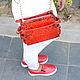 Red Shiny Python leather handbag. Classic Bag. exotiqpython. Online shopping on My Livemaster.  Фото №2