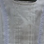 Одежда handmade. Livemaster - original item Linen blouse with lace. Handmade.