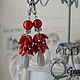 Red long earrings. Earrings. Grafoli jewellery. My Livemaster. Фото №4