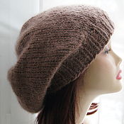 Аксессуары handmade. Livemaster - original item Women`s beret Caramel made of soft yarn with angora. Handmade.