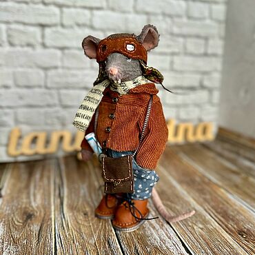 Куклы и игрушки ручной работы. Ярмарка Мастеров - ручная работа Крысик пилот. Handmade.