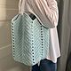 Заказать Сумка вязаная. NataBern - Leather accessories. Ярмарка Мастеров. . Сумка-шоппер Фото №3