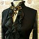 Черная королева блузка шелковая с вышивкой бисером. Блузки. Multimoda. Интернет-магазин Ярмарка Мастеров.  Фото №2