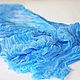 Order Silk Chiffon Scarf turquoise blue scarf batik boho scarf gift. SilkColor. Livemaster. . Scarves Фото №3