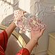 Воротничок ажурный крючком розовый в технике ирландское кружево, Воротнички, Москва,  Фото №1