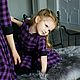 Shirt dress for girls ' Lavender cage'. Dresses. Alexandra Maiskaya. My Livemaster. Фото №6