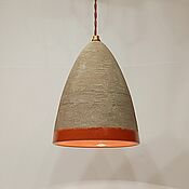 Для дома и интерьера handmade. Livemaster - original item Ceramic pendant lamp with concrete decor. Handmade.