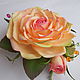Заколка с розой из фоамирана желтая 8 марта гребешок, Гребень, Санкт-Петербург,  Фото №1