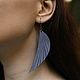 Серьги из кожи Wings. Серьги классические. 'Швы и Нити' + 'Гори, но не сгорай'. Интернет-магазин Ярмарка Мастеров.  Фото №2