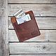 Easy Brown leather cardholder wallet, Business card holders, St. Petersburg,  Фото №1