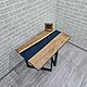  Журнальный стол река из слэбов дуба. Столы. BRAUS [LOFT]. Ярмарка Мастеров.  Фото №7
