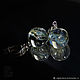 Earrings bulbs Transparent cosmos. Crystal. Galaxy. Silver. Blue. Earrings. Olga Bukina Cosmic glass. My Livemaster. Фото №4