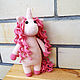 Pink Unicorn knitted toy. Stuffed Toys. Estrella (star-knitting). Online shopping on My Livemaster.  Фото №2