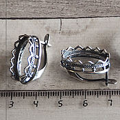 Материалы для творчества handmade. Livemaster - original item Base for earrings insert 13 by 18 mm, silvering. Handmade.