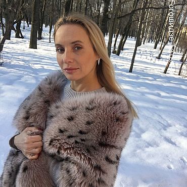 Аксессуары ручной работы. Ярмарка Мастеров - ручная работа Палантин из Меха финских песцов «Рысь». Handmade.