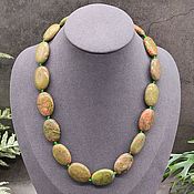 Работы для детей, handmade. Livemaster - original item Beads natural stone unakit. Handmade.