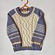  Striped knitted children's jumper for 4 years. Sweaters and jumpers. Knit for you (Irina). Online shopping on My Livemaster.  Фото №2