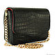 Crocodile leather bag Luxury Black. Classic Bag. exotiqpython. My Livemaster. Фото №4