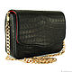 Сумка из кожи крокодила Luxury Black. Классическая сумка. Exotiq Python - Мир Экзотики. Ярмарка Мастеров.  Фото №4