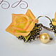 Earrings 'Yellow roses'. Earrings. KG_flowers. Online shopping on My Livemaster.  Фото №2