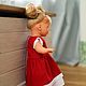 Order Doll clothes, red dress for dolls made of natural linen. molinialife. Livemaster. . Clothes for dolls Фото №3