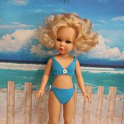 Куклы и игрушки handmade. Livemaster - original item Beach swimsuit for a 41 cm tall doll blue. Handmade.