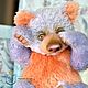 Teddy Bear Lavender and Peach cupcake collectible author's bear, Teddy Bears, Kurgan,  Фото №1