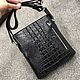 Tablet bag, made of embossed crocodile skin, in black. Tablet bag. SHOES&BAGS. Online shopping on My Livemaster.  Фото №2