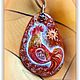 Lacquer miniature the painting on the stone cock symbol of the year. Pendants. Picture&miniature lacquer painting. My Livemaster. Фото №6