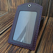 Сумки и аксессуары handmade. Livemaster - original item Leather badge, handmade leather pass case. Handmade.