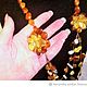 Amber beads with flowers made of natural stone long. Beads2. BalticAmberJewelryRu Tatyana. My Livemaster. Фото №5