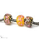 Charms cherry Blossom lampwork glass silver, Beads1, Moscow,  Фото №1