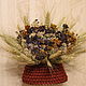 Pots of jute with dried flowers wall .table. Pots1. Ekostil. Online shopping on My Livemaster.  Фото №2
