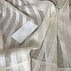 Order 100% linen tulle ' wide ivory Stripe'. Linen fantasy. Livemaster. . Curtains1 Фото №3