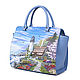 Medium satchel 'House at the lighthouse'. Classic Bag. Pelle Volare. My Livemaster. Фото №4