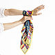 Шелковый платок с ручным подшивом " Слепой музыкант". Платки. Ginkgo Scarfs (ginkgoscarfs) Шелковые платки  (ginkgoscarfs). Ярмарка Мастеров.  Фото №4