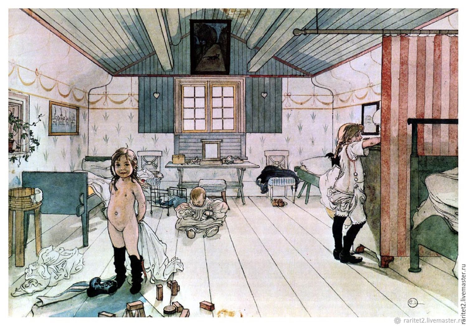 Винтаж: Панно тарелка Carl larsson Копенгаген Дания 38 