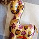 Giraffe pillow,hand painted on satin, 36 x 25 cm. Baby pillow. arkensoie Silkyway. Online shopping on My Livemaster.  Фото №2