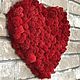Heart made of stabilized moss 30*35 cm red. Kits for photo shoots. Антонина Литовкина - Озеленение (Планета Флористики). My Livemaster. Фото №4