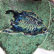 Посуда handmade. Livemaster - original item A small fish plate. From tales.. Handmade.