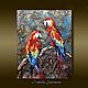 Parrots painting with oil on canvas 50 x 40 cm. Pictures. Multicolor Gallery. Online shopping on My Livemaster.  Фото №2