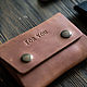 Mini Leather Wallet — Bordeaux. Wallets. odalgoods (odalgoods). My Livemaster. Фото №6
