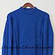 Men's knitted sweater 'Royal blue'. Mens sweaters. Oksana Vladarskaya. Online shopping on My Livemaster.  Фото №2