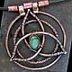 The wheel of life Celtic amulet copper pendant green zoisite. Pendants. Liza K (Lizaveta1). Online shopping on My Livemaster.  Фото №2